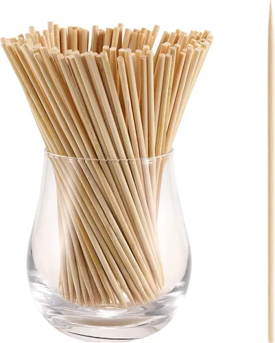 Miniatura 8 de 200 PIEZAS pinchos de bambú, palitos de comida de 6 pulgadas para aperitivos, frutas, brochetas a la parrilla, palillos de cóctel para bebidas