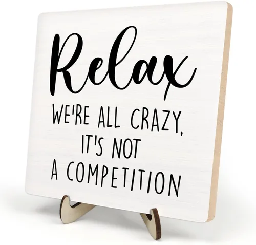 Miniatura 13 de Placa decorativa de baño, divertida placa de escritorio de madera con la vida es como el baño, letrero rústico para estante de casa de campo