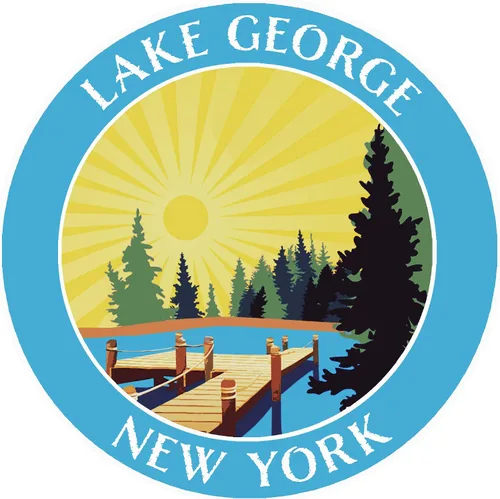 Miniatura 8 de Lake Dock - Lake George - Nueva York 3.5" Ventana de coche camión calcomanía vacaciones aventura tema novedad apliques Negro