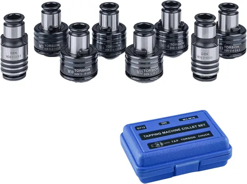 Miniatura 11 de ZAC Adaptador de Portabrocas de Taladro GT12, Compatible con Máquina Roscadora Eléctrica M16R, Metal, Incluye Llave de Portabrocas, Adaptador