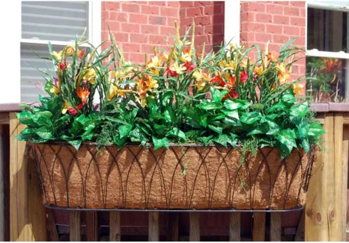 Miniatura 5 de Revestimientos para cesta de ventana de 30 pulgadas, preformado, revestimiento de coco y coco con tierra húmeda para cesta de ventana