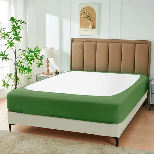 Miniatura 19 de Biscaynebay - Cubierta decorativa para somier tamaño Twin y Twin XL, falda de cama elástica de punto de jersey negro de lujo, envoltura de 4 lados
