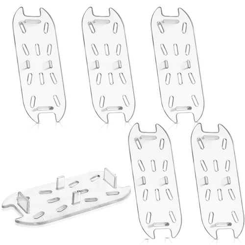 Miniatura 7 de Zubebe 6 unidades de estante de drenaje de plástico para tamaño bandeja de alimentos transparente rejilla de plástico acrílico bandejas de drenaje