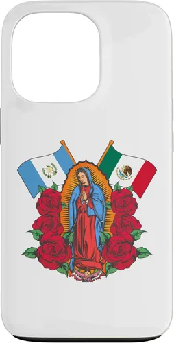 Miniatura 10 de Funda para iPhone 13 Pro Max Virgen de Guadalupe con bandera de Guatemala y México