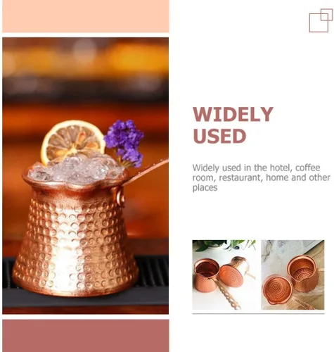 Miniatura 3 de IMIKEYA Cafetera turca, cafetera griega árabe de 10.8 fl oz, mini calentador de leche, sartén de calentamiento de mantequilla, mini olla de fusión