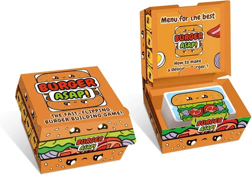 Miniatura 4 de Blue Orange Juego de cartas Games Burger ASAP! - Juego de cartas para familia o niños, juego de fiesta para 2 a 5 jugadores. Recomendado para edades