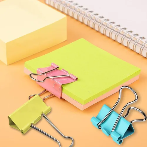 Miniatura 6 de Clips de carpeta extra grandes de 2 pulgadas (paquete de 24), colores surtidos, clips de papel jumbo de colores, abrazaderas de papel grandes, clips