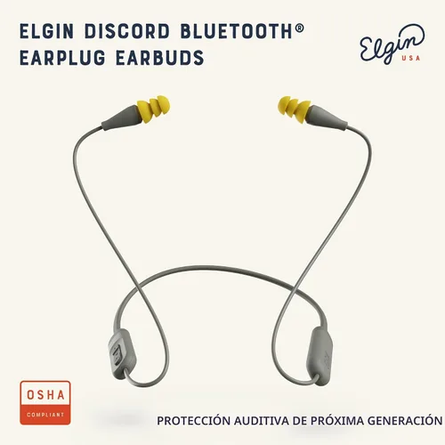 Miniatura 2 de Elgin Discord Gen 2 - Auriculares Bluetooth con enchufe Bluetooth, compatibles con OSHA, auriculares inalámbricos de seguridad con aislamiento