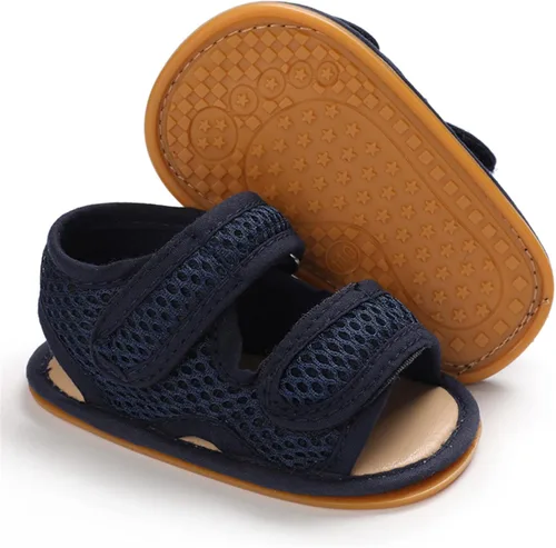 RVROVIC Sandalias de primera calidad para bebés, niños y niñas, suela de goma antideslizante suave, zapatos de verano al aire libre para niños
