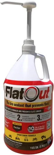Sellador de neumáticos Flat Out Sportsman Formula – Evita neumáticos pinchados – Sella fugas – Fórmula Sportsman con herramienta de núcleo de
