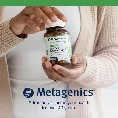Miniatura 8 de Metagenics UltraFlora Balance Probiotic - Suplemento diario de salud intestinal estable para apoyo digestivo e inmunológico* - Sin OMG y sin gluten