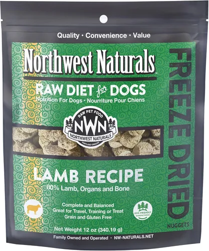 Miniatura 13 de Northwest Naturals Alimento liofilizado para perros de pescado blanco y salmón - Nuggets de tamaño bocado - Sin granos, alta en proteínas, dieta