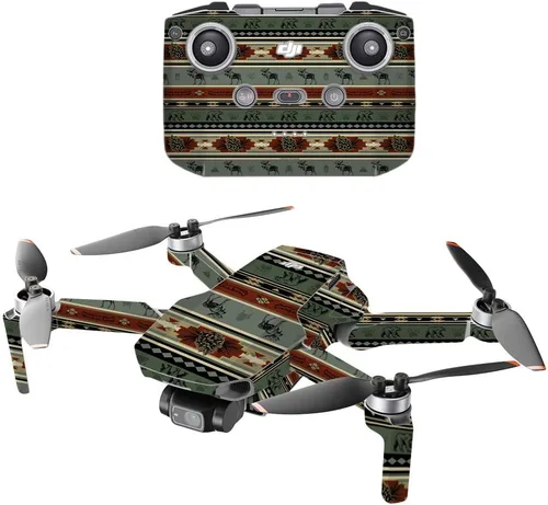 Miniatura 17 de MightySkins - Compatible con DJI Mini 2 Dron portátil - Chevron turquesa Funda protectora de vinilo duradera y única Fácil de aplicar y cambiar