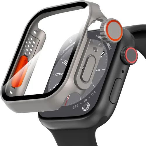 Miniatura 8 de Suoman para Apple Watch Protector de Pantalla de Vidrio Templado de 40 mm, [Aspecto Ultra] Funda Protectora Dura de PC para Todo el Contorno