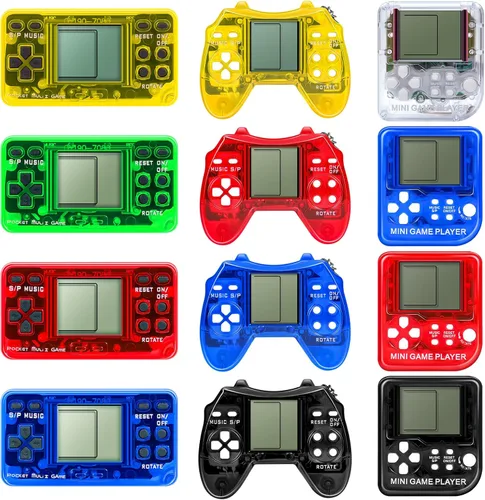 SSRMX 12 piezas de recuerdos de fiesta de videojuegos para niños, llavero de videojuegos de arcade, suministros de fiesta de videojuegos