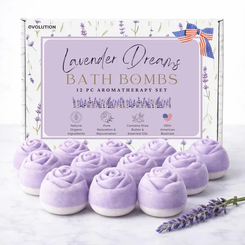 Miniatura 15 de EvolutionUSA Juego de 12 bombas de baño Bloom con juguetes, adorable set de bombas de baño para niñas, bombas de baño burbujeantes para niños, bola
