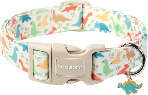 Miniatura 24 de DOGWONG Collar de Algodón para Perro de Navidad, Collar de Perro de Papá Noel Rojo, Collares Duraderos para Mascotas de Vacaciones, Collar Lindo