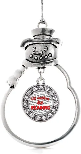 Miniatura 160 de Inspired Silver - Roller Queen - Adorno de Navidad plateado - Adorno circular para árbol de Navidad con circonita cúbica - Decoración colgante