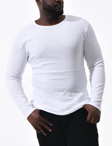 Miniatura 4 de Comfneat Paquete de 2 camisetas térmicas de manga larga para hombre, de punto gofre, suaves, cómodas, con cuello redondo