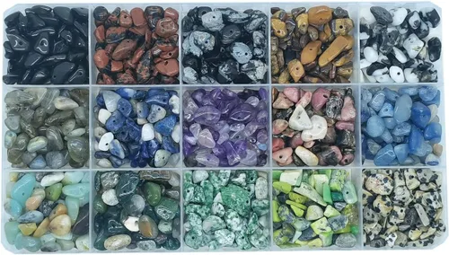 Cuentas de piedras preciosas para hacer joyas DIY, cristales de energía curativa con pulido, cuentas irregulares trituradas con forma irregular con