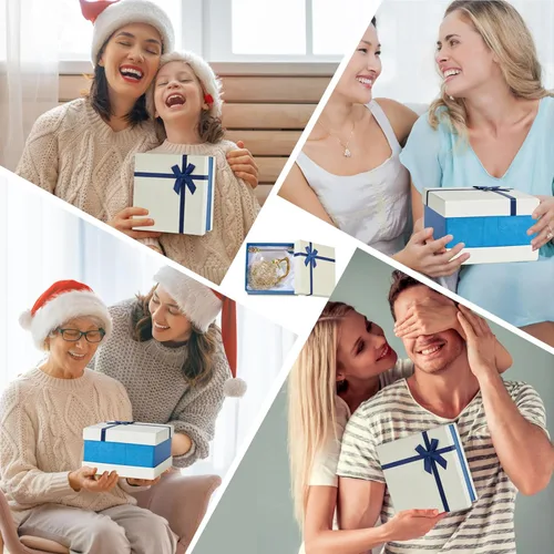 Miniatura 6 de Taza de té con flores, taza de café de vidrio transparente elegante con cuchara, caja de regalo para ella, mamá, esposa, abuela, niñas, amigas, idea