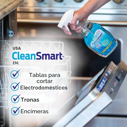 Miniatura 7 de CleanSmart Limpiador diario de superficies y desinfectante seguro para mascotas, mata el 99.9% de los virus, bacterias, botella de 23 onzas
