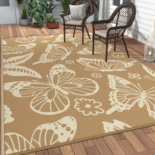 Miniatura 15 de GENIMO - Tapete reversible e impermeable para patios y exteriores, oferta, paja de plástico, para áreas grandes, campamentos, RV, pícnics, terrazas