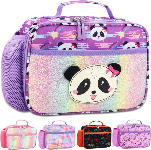 Miniatura 36 de RHCPFOVR Lonchera para niños – Lonchera aislada para niños y niñas, bolsa de almuerzo lavable y lonchera reutilizable para niños pequeños a prueba