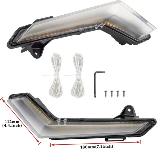 Miniatura 7 de SAUTVS Luces LED de circulación diurna mejoradas para Defender Commander, luces delanteras DRL colmillos, luces intermitentes amarillas para Can Am