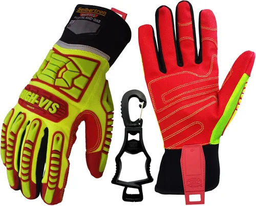 Miniatura 10 de Seibertron Guantes de aceite y gas de rescate de seguridad resistentes a los cortes, resistentes a los cortes, mecánicos antiimpactos, serie