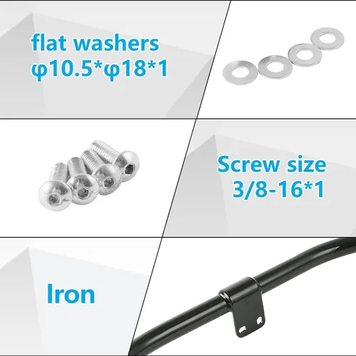 Miniatura 5 de XMT-Moto Kit de protección de motor para Harley Davidson Sportster XL y XR modelos 2014 y posteriores, negro brillante