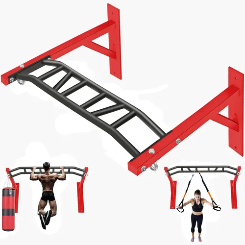 Miniatura 9 de Upgrade Pull Up Bar Wall Mounted,Heavy Duty Multi Grip Chin Up Bar for Strength Training, 600 lbs Capacity, Durable Steel Construction, Perfect for