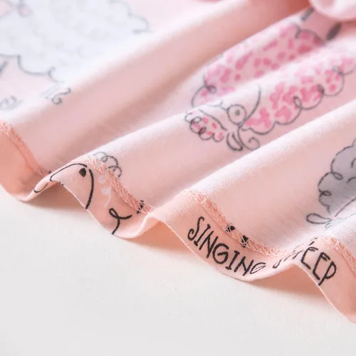 Miniatura 8 de Inadays Camisón de algodón para mujer, ropa de dormir de manga corta, camisón casual con estampado, vestido de dormir holgado y cómodo pijama
