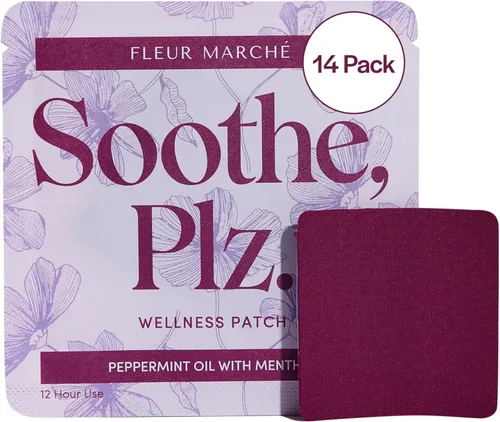 Fleur Marche Soothe, Plz. Parche botánico - Parche de recuperación muscular con aceite de menta y mentol - Después de salir por la noche, después