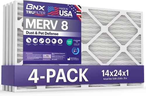 Miniatura 27 de BNX TruFilter - Filtro de aire MERV 8 de 16 x 25 x 1 pulgadas (paquete de 12) – Fabricado en Estados Unidos – Protección contra el polvo