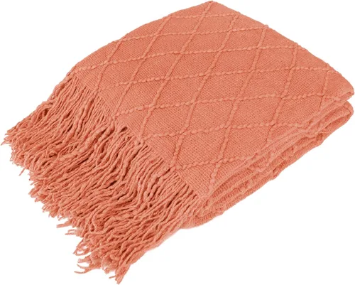 Miniatura 22 de PAVILIA Manta de punto marrón claro para sofá, cama individual, cobija suave de estilo granja para sofá del salón, ligera decorativa para otoño