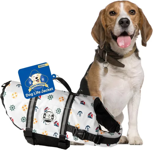 Miniatura 9 de Chaleco salvavidas para perros – Chaleco de natación para perros, ajustable, reflectante, cómodo, varios colores, patrones, chaleco de natación