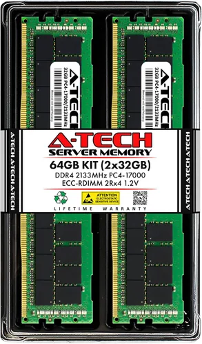 Miniatura 49 de A-Tech 4GB DDR4 2133MHz PC4-17000 ECC RDIMM 1Rx8 Single Rank 1.2V ECC Registered DIMM de 288 pines Módulo de actualización de memoria RAM