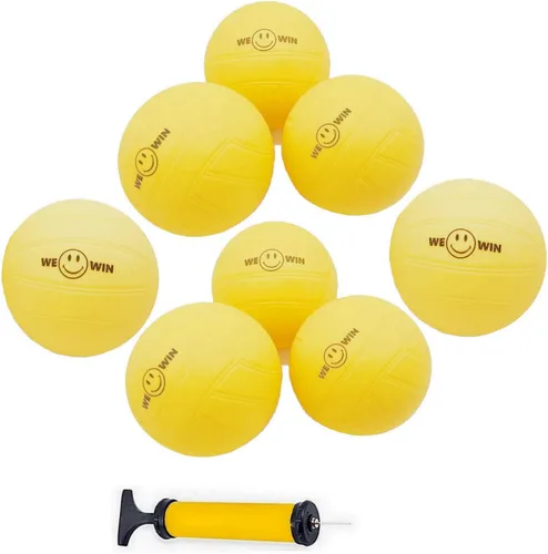 Spike Roundnet - Pelotas de repuesto a granel, mini pelotas de waterpolo con bomba, para el patio trasero, playa, parque, piscina