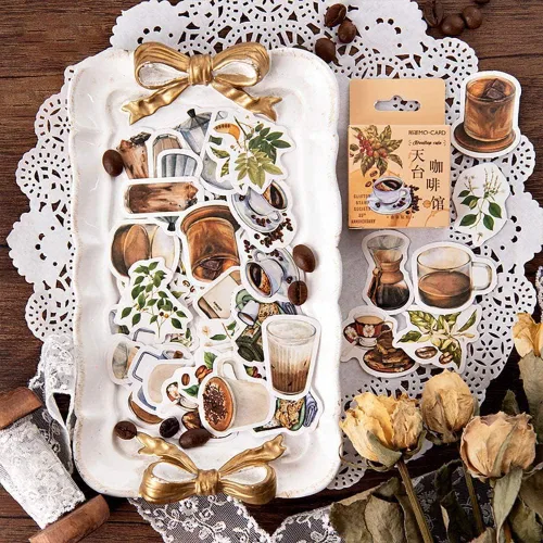 Miniatura 2 de Calcomanías para laptop de tamaño pequeño, 46 unidades de Doraking en caja, decoración de café, calcomanías para laptop, planificadores, álbumes