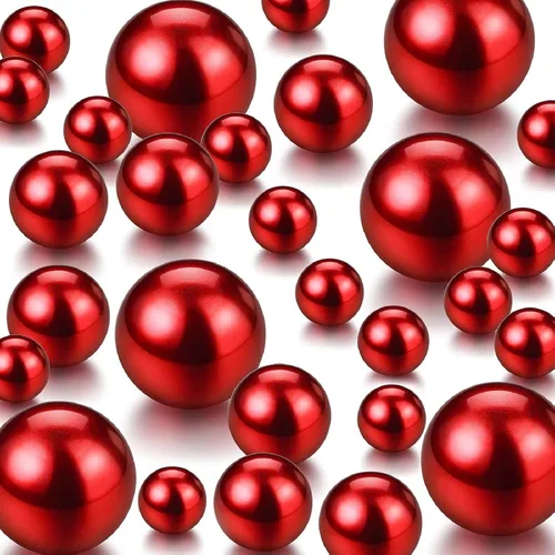 Miniatura 10 de Hicarer 120 cuentas de perlas para jarrón para centros de mesa, soporte para brochas de maquillaje, cuentas de imitación redondas surtidas para Negro