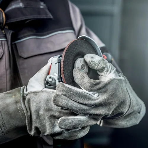 Miniatura 3 de Metabo - Amoladora angular de 6 pulgadas, 10,000 RPM, 12 amperios, CA/CC, interruptor deslizante (bloqueo), embrague de seguridad, cambio de rueda