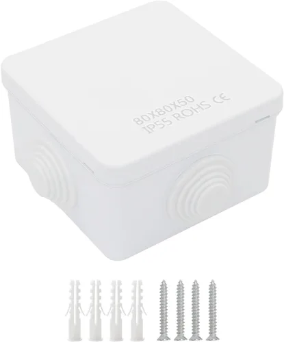 Miniatura 26 de LeMotech Caja de conexiones, plástico ABS IP55 resistente al agua y al polvo, caja eléctrica universal, caja de proyectos para exteriores e
