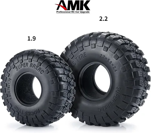 Miniatura 7 de Neumáticos de goma de 2.2 pulgadas con insertos de espuma de 2.638x5.906 in para 1/10 RC Crawler Car A-xial Wraith 90018 90048 RR10 SCX10 D90 4