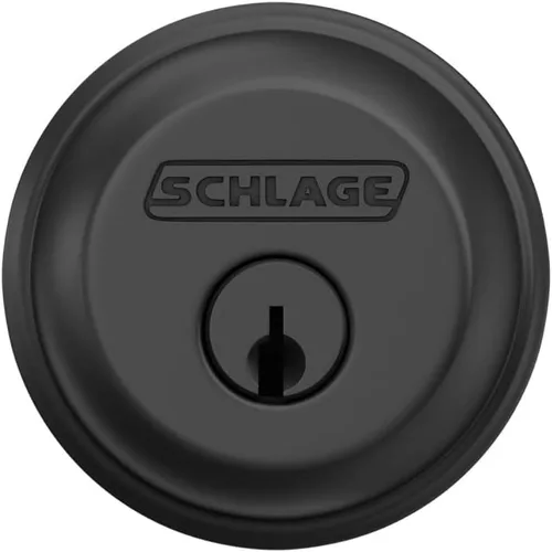 Miniatura 6 de Schlage - Cerrojo con llave de 1 lado, la más alta seguridad residencial, negro mate, B60 N 622