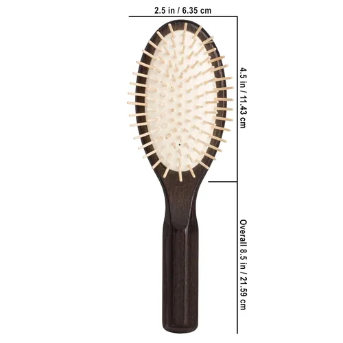 Miniatura 3 de Redecker Cepillo de madera ovalado con mango de madera termowood engrasada, 8-1/2 pulgadas