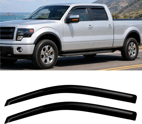 Protectores de lluvia de ventana para Ford F150 SuperCab 2004-2014 2 piezas deflector de ventana para 09-14 F-150 con 2 puertas delanteras
