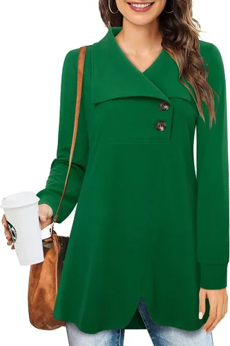 Miniatura 3 de Lotusmile Túnica larga para mujer, para leggings, ropa de otoño, suéter con dobladillo de tulipán 2023