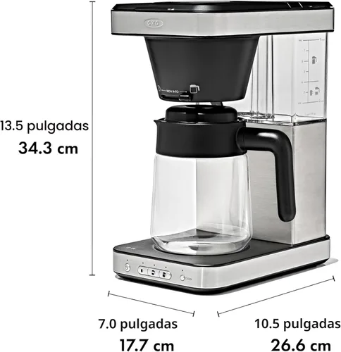 Miniatura 8 de OXO Brew - Cafetera de 8 tazas con función de porción única sin cápsulas y jarra de vidrio - Certificado SCA