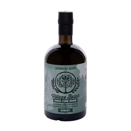 Village Batch Koroneiki Aceite de oliva virgen extra orgánico, 16.9 onzas (paquete de 1) AOVE prensado en frío y sin filtrar, aceite de oliva griego